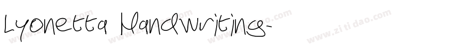 Lyonetta Handwriting字体转换